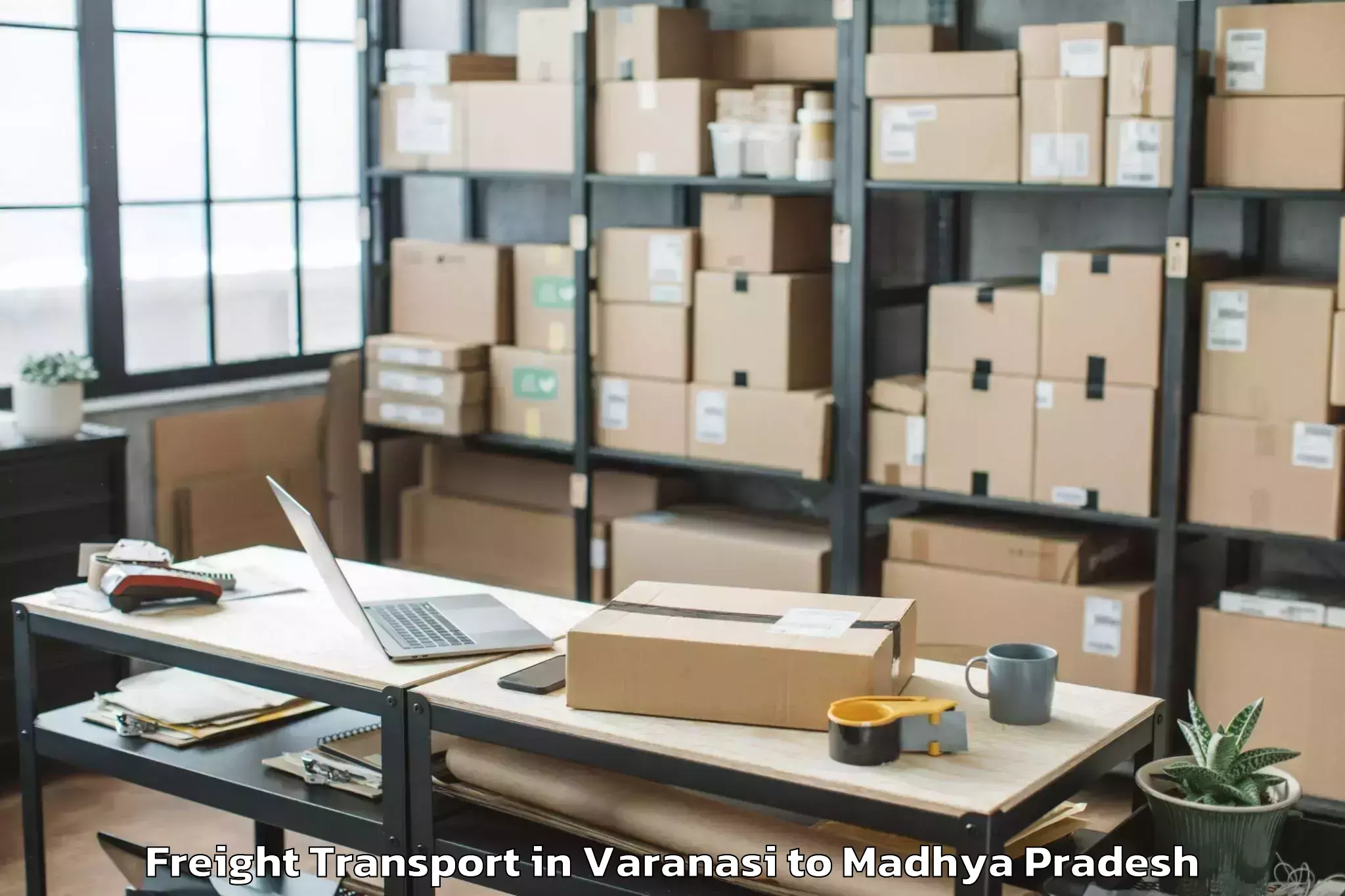 Hassle-Free Varanasi to Dhar Freight Transport